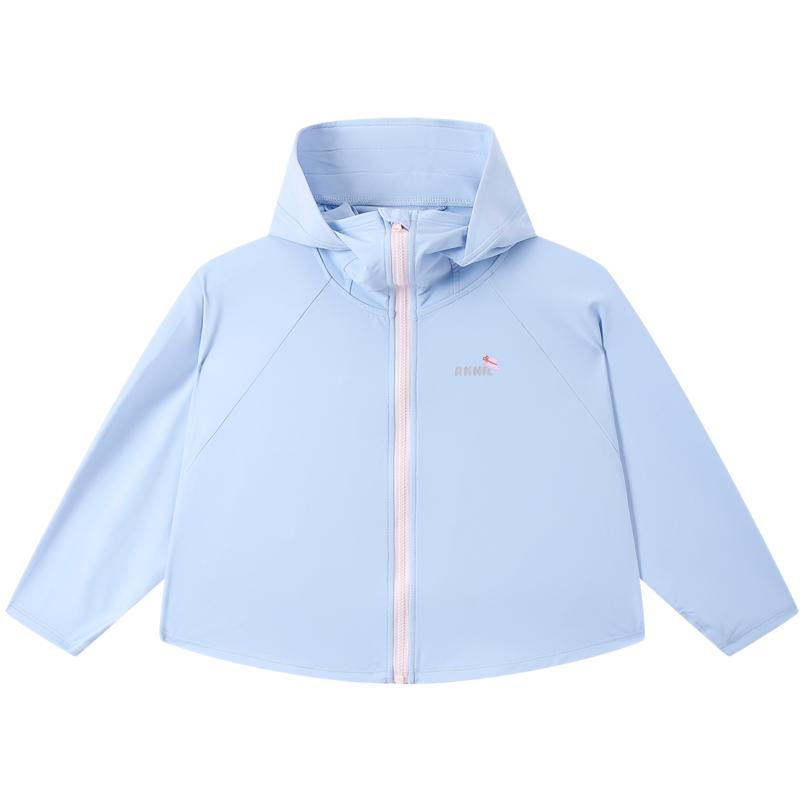 安奈儿女童防晒衣薄款2023夏季新款宝宝户外皮肤衣女孩连帽防晒服