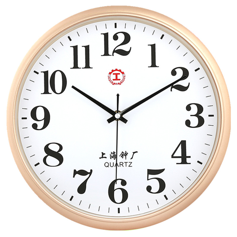 上海工字静音挂表简约大字体挂钟