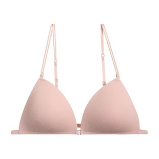 美背前扣内衣女小胸微聚拢超薄款透气法式三角杯夏季无痕细带文胸