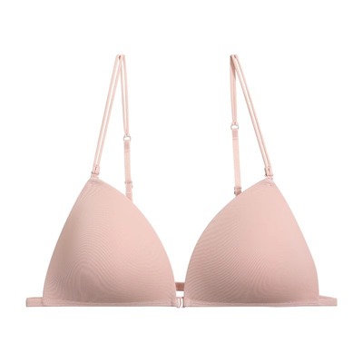 美背前扣夏季无痕细带三角杯文胸