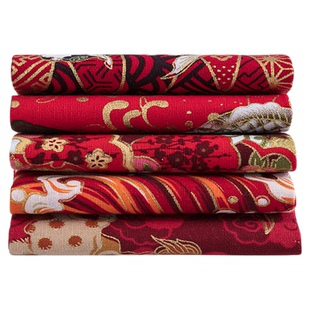 和风烫金碎布头清仓处理娃衣布料香包手工拼布diy香囊花棉布零布