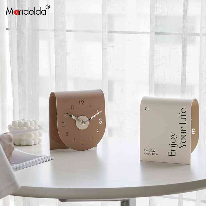 满得达家居客厅简约时钟座钟饰品玄关酒柜高端大气桌面装饰摆件