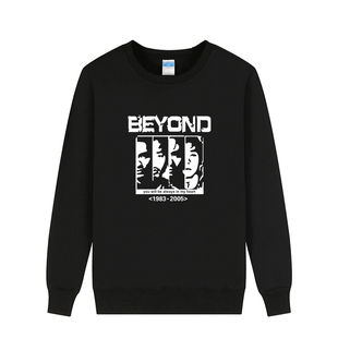 beyond衣服黄家驹同款卫衣圆领加绒加厚学院风韩版情侣套头衫外套