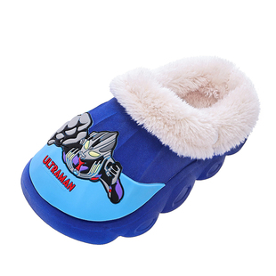 迪迦奥特曼儿童棉拖鞋秋冬季男童居家防水保暖加绒冬天男孩子宝宝