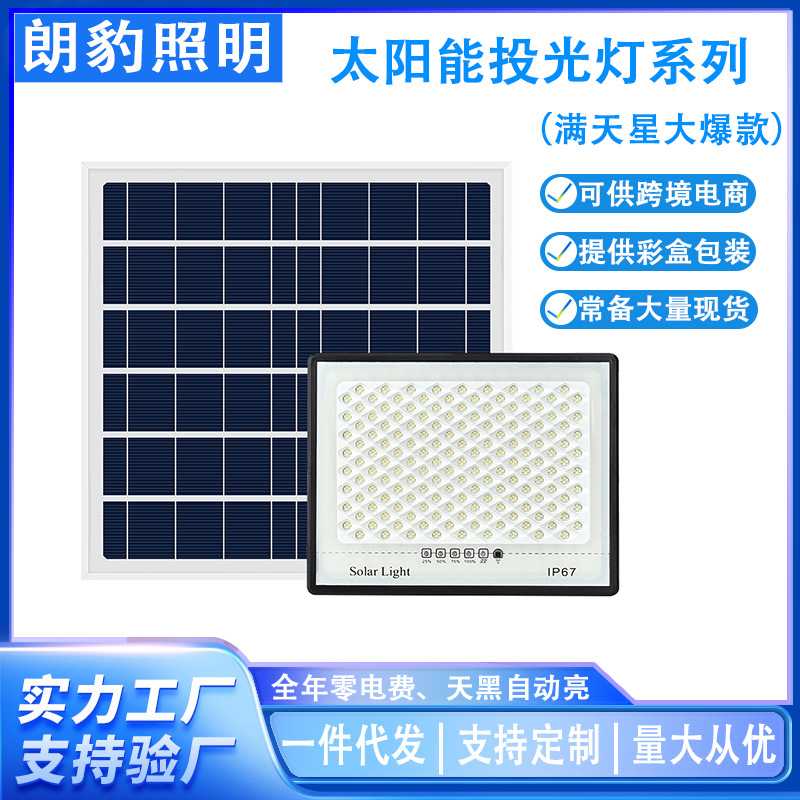 太阳能灯家用庭院灯户外灯大功率照明感应道路灯太阳能投光灯