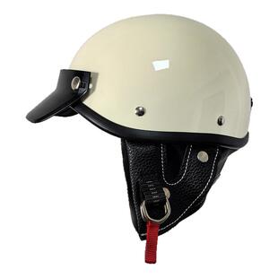 fireriders复古摩托车头盔日式半盔男女网红瓜皮盔电动车踏板通勤