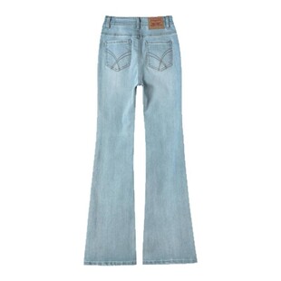 微喇牛仔裤女夏薄款2026年新款爆款小个子修身浅色高腰显瘦喇叭裤