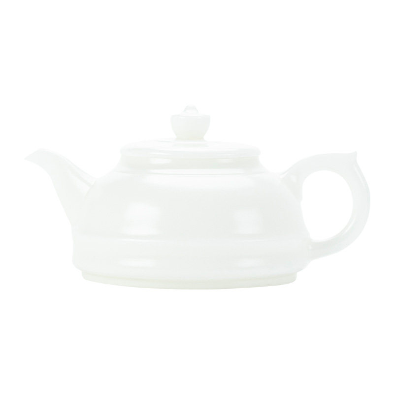 钰铨龙门大师手工素烧白瓷泡茶壶
