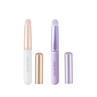 lovelykitten迷你带盖圆头唇刷口红刷晕染旅行便携化妆刷遮瑕刷