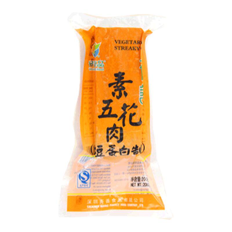 齐善素食素五花肉大豆蛋白制品佛家仿荤食品素斋菜纯素肉寺院素肉