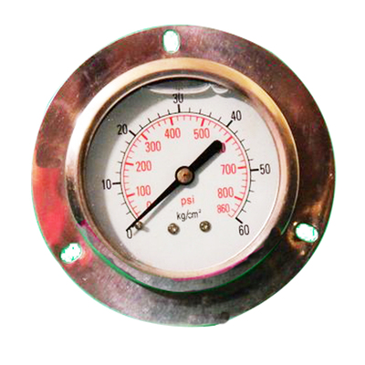 耐震不锈钢压力表面板式轴向带边