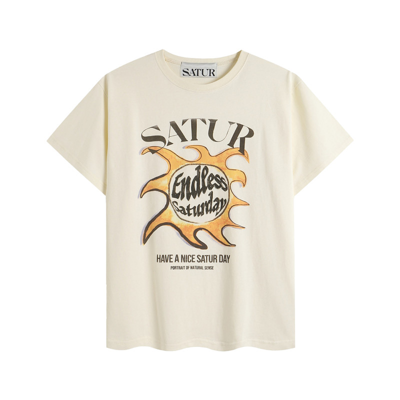 韩国STAUR太阳字母印花短袖T恤女