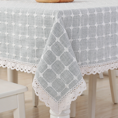 桌布布艺棉麻轻奢高级感亚麻客厅长方形圆形茶几2025新款餐桌台布