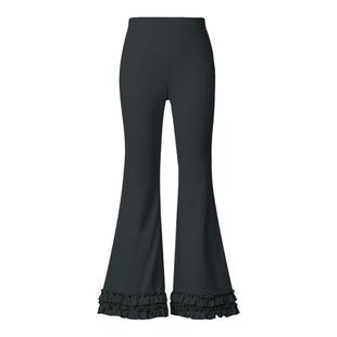 LittleNaive儿童加绒喇叭裤秋冬季女童微喇弹力休闲裤中大童裤子