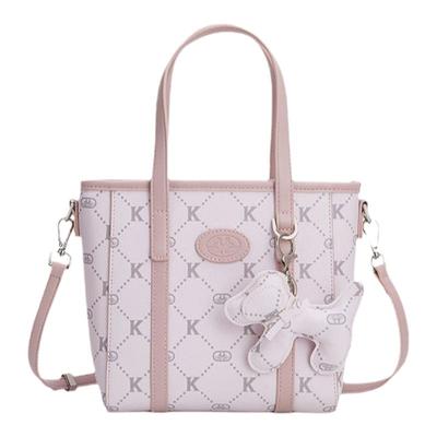 小托特包女粉色菜篮子包包