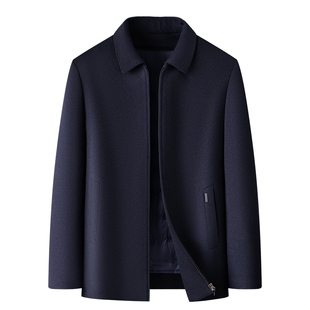 [70%羊毛/鹅绒内胆]梦特娇男士羊毛呢大衣冬款羽绒夹克外套保暖J