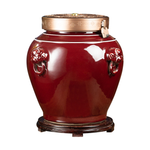 加厚密封高端陶瓷酒坛子30斤50/100斤景德镇窖藏专用泡酒缸白酒罐