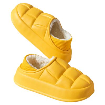 冬季棉拖鞋女加厚底棉拖男包跟