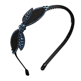 金属发箍防滑齿细压发镶钻蝴蝶结头箍成人发饰耐用铁质折不断发卡