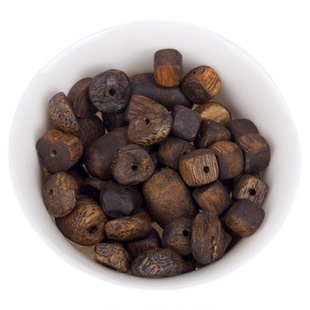 奇楠沉香珠子散珠随形不规则檀木质隔片手链串珠手工diy配件饰品