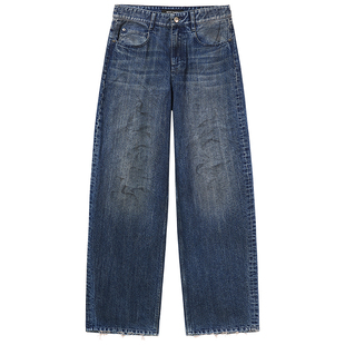 【免费改裤】【杨幂同款】Miss Sixty牛仔裤显瘦女低腰直筒废土风