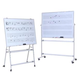 帆智星键盘式五线谱白板折叠支架式写字板移动双面磁性音乐教学培训双面家用儿童识谱磁性黑板写字板可定制