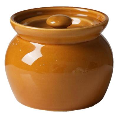 纯色陶瓷小炖盅瓦罐家用带盖隔水燕窝炖罐宝宝蒸蛋盅一人份煨汤罐