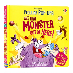 Usborne出品 怪物3D立体书 英文原版 Peculiar Pop-ups Get That Monster Out of Here 儿童科普英语启蒙 认知绘本