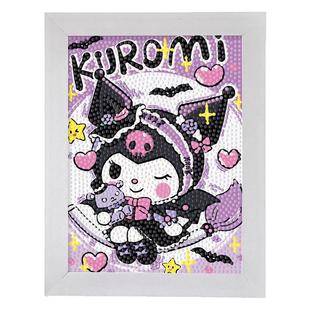 新款库洛米钻石画木框儿童卡通钻石贴手工DIY玉桂狗女孩砖石贴画