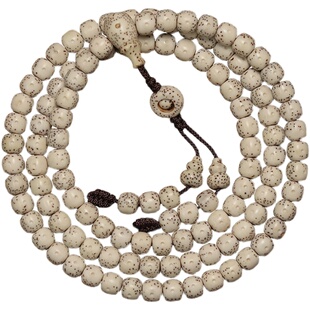 海南原生态星月菩提月朗星稀大留白毕业级108颗老型桶佛珠手串链