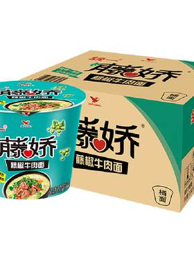 统一藤椒牛肉面免煮105g*12桶
