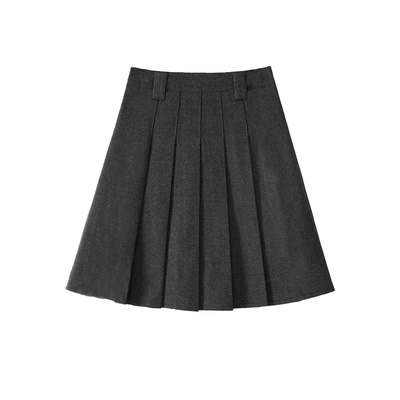秋冬季学院风百褶裙加厚西装中裙