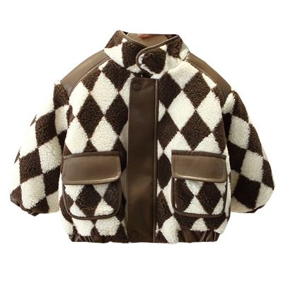 男童秋冬季加绒加厚毛毛衣外套潮