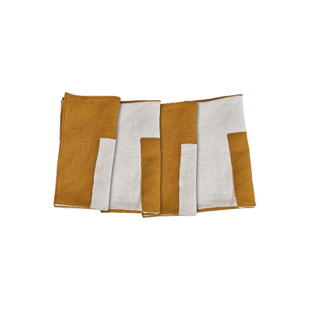 Misette Linen Embroidered Napkins Set Of 4 橙色REVOLVE小众新