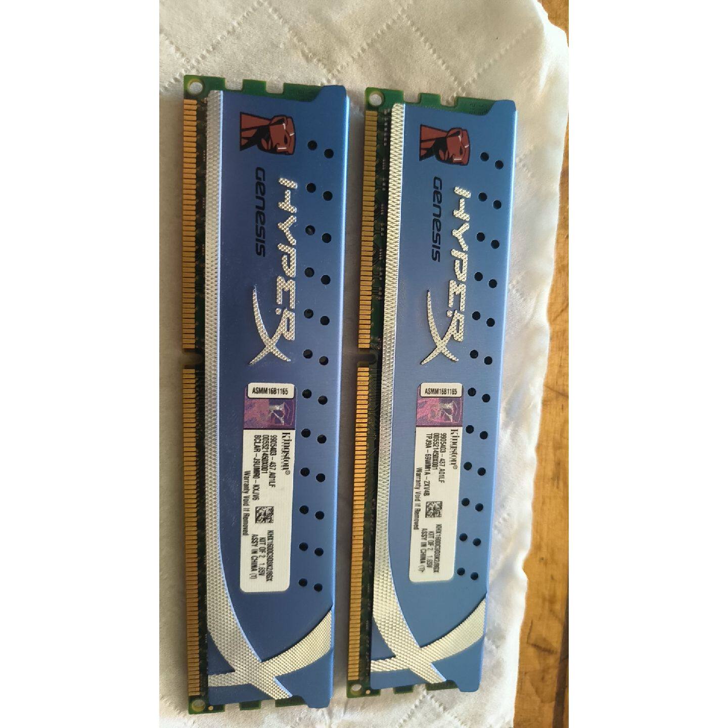 议价金士顿 HyperX DDR3 1600 4G2 蓝色马甲