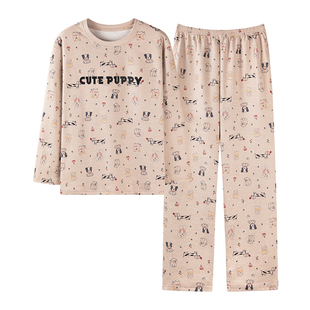 卡之恋睡衣女款2026新款冬季长袖加厚德绒羊绒毛茸茸秋冬天家居服