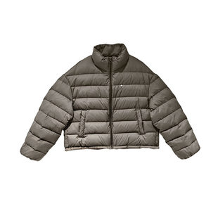 冬季新国标90白鸭绒立领韩版系纯色温柔风粉色短款排骨羽绒服女