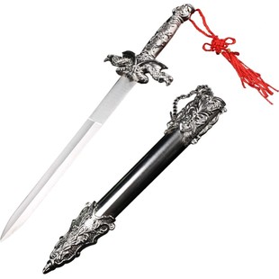 龙泉古羽宝剑 全金属银鹰剑 礼品道具欧式西洋小剑长剑短剑未开刃