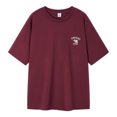 森马小狗印花宽松情侣短袖T恤男