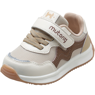 牧童宝宝学步鞋男童3-6岁秋季透气网面女童鞋轻便软底运动阿甘鞋