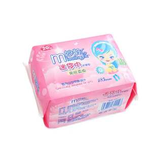 妙龄少女迷你巾护翼卫生巾185mm纯棉透气迷你卫生巾包邮