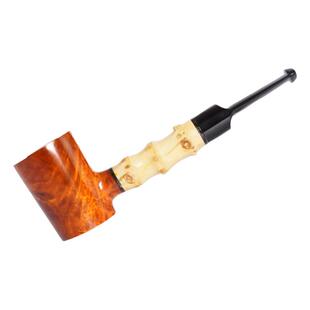 石楠木烟斗男士竹节烟斗旱烟抖传统老式烟袋锅过滤实木直式锤子斗