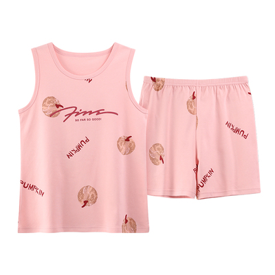 夏季甜美背心睡衣纯棉家居服女士