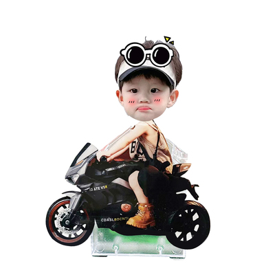 汽车摇头摆件定制照片宝宝车内饰品车载中控台装饰DIY太阳能摆件