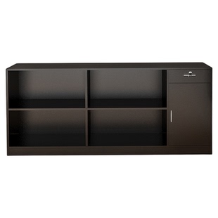 简约现代服装店收银台吧台桌小型中岛柜储物女装店前台黑色接待台