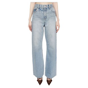 SLY 春季怀旧水洗休闲感直筒裤牛仔裤女030HSA11-0290