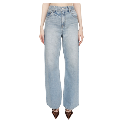 SLY水洗休闲感直筒棉质牛仔裤