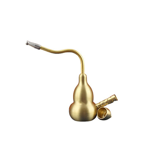 28cm加长加厚纯铜水烟壶粗支细散烟丝老式全铜袋烟斗锅杆双重过滤