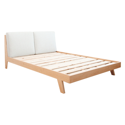 ZOSAN日式双人榉木全实木软包床