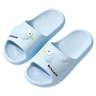 小企鹅可爱情侣拖鞋女春夏2026新款浴室防滑EVA居家室内凉拖男士